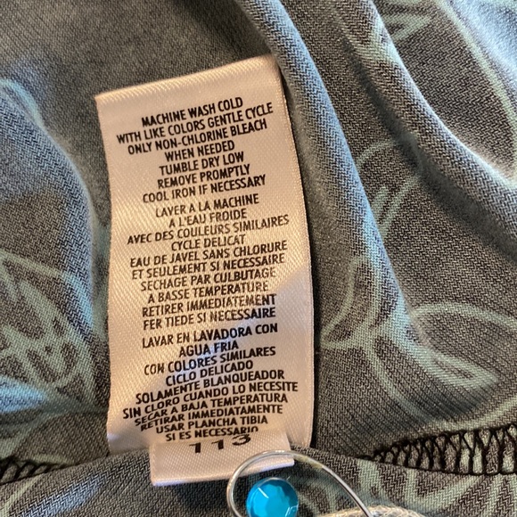 Casual Corner Annex Black and Green Floral Flowers Skirt - Picture 9 of 9